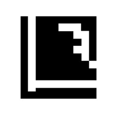 Vector art of pixelated square