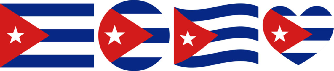 Cuba flag illustrator country flags symbol National Collection International  Set