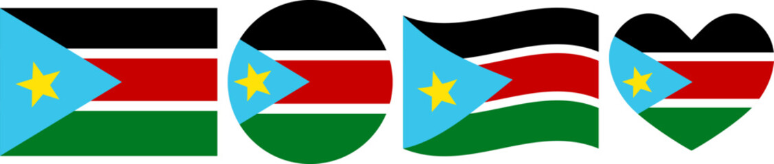 South Sudan flag illustrator country flags symbol National Collection International  Set
