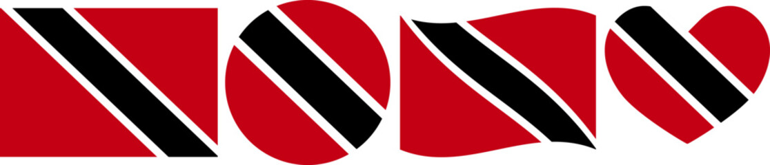 Naklejka premium Trinidad and Tobago flag illustrator country flags symbol National Collection International Set