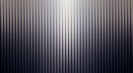 Obraz premium Dark abstract background with vertical ribbed pattern and bright spotlight