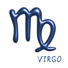 3d virgo zodiac sign Astrology clipart Element for design
