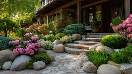 wooden house  in the garden