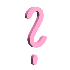 Fototapeta premium 3d question mark clipart Single element for design