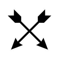 Arrow icon. Attribute of an archer or hunter. Symbol of shooting, weapons, or war. A projectile for throwing or shooting at a distant target. A weapon for hunting or a tool for sporting competition.