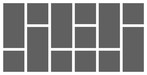 Collage Template Frames. Photo Layout Collection. Vector