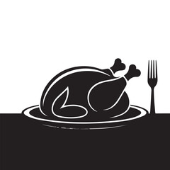 Whimsical thanksgiving turkey illustration with festive elements