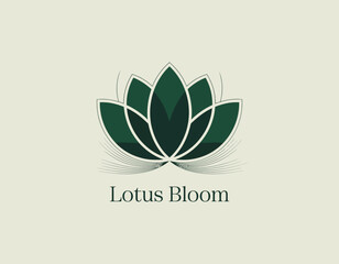 Showcasing a lotus bloom logo, this image signifies purity, enlightenment, and wellness, making it an ideal visual for brands focused on nature and holistic practices.