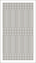 Hanok Architecture and Window Frame line Illustration