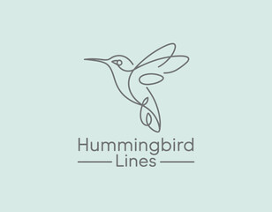 This delicate image presents a minimalistic line art representation of a hummingbird, emphasizing elegance, grace, and the beauty of nature in a simple yet profound way.