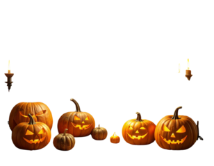 distressed halloween scene features png retro decorations warm golden light textured