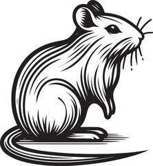 Fototapeta premium Hamster on a white background. Vector illustration for your design