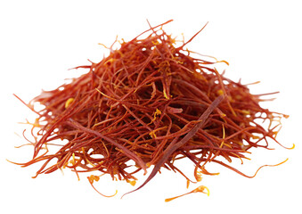 Fototapeta premium Close-up view of a vibrant cluster of saffron threads a culinary spice from crocus flowers