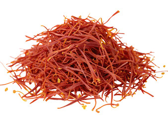 Close up of vibrant red saffron threads a precious spice for culinary and medicinal use