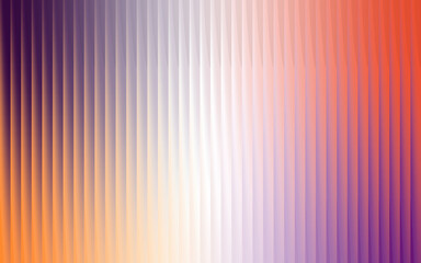 Abstract vertical ribbed texture with a soft gradient of purple orange and white light creating a modern background