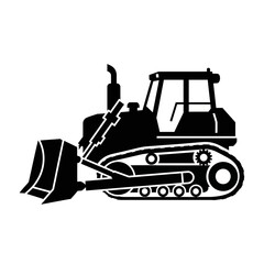 Naklejka premium vector illustration of a bulldozer