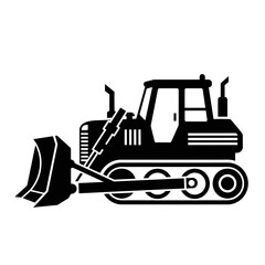 Naklejka premium bulldozer and excavator