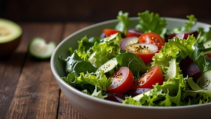Healthy Green Salad Bowl for Clean Eating