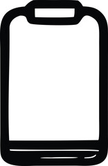 Simple clipboard icon hand drawn sketch graphic element for notes documents and records