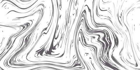 Liquid Seamless Pattern, Background Black and White Vector Illustration