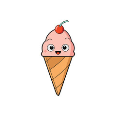 Donut with sprinkles sweet vector illustration