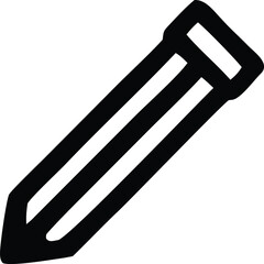Simple hand drawn pencil icon representing writing drawing and creativity clean minimalist design for educational and office needs