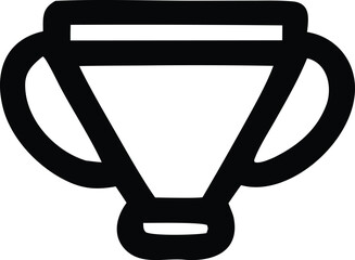 Simple trophy icon recognizing victory and achievement symbolizing success and excellence for awards and competitions