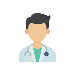 Doctor male avatar cartoon vector illustration