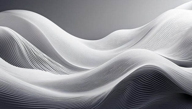 minimalistic white abstract wave pattern conveys modern digital aesthetics suitable for tech branding user interface design or ai related visual themes