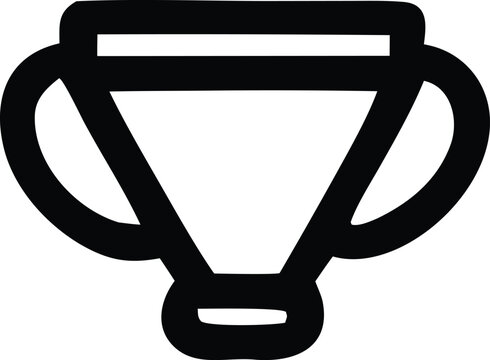 Simple trophy icon recognizing victory and achievement symbolizing success and excellence for awards and competitions