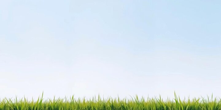Smooth, unbroken grassy outline against clear sky,  horizon,  seamless pattern