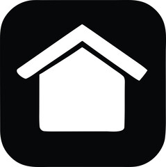 Modern minimalist home icon symbol representing shelter property real estate dwelling residence housing asset ownership