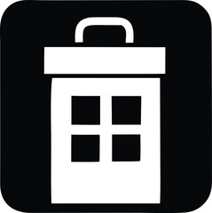 Clean trash can icon for digital interfaces and web design representing deletion and removal tasks