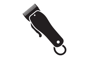 Hair clipper simple icon. Vector Black silhouettes. with white background