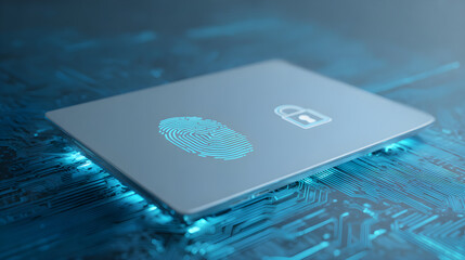 Biometric fingerprint recognition securing chip on circuit board