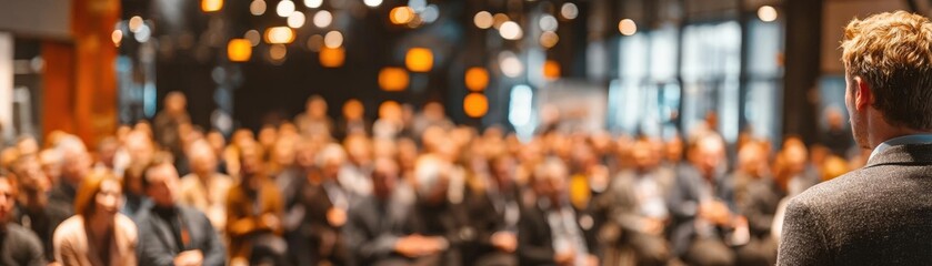 Dynamic presentation, entrepreneurial spirit, innovative tech prototype, captivated investor audience