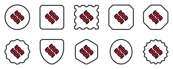 Editable bacon vector icon. Part of a big icon set family. Perfect for web and app interfaces, presentations, infographics, etc