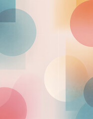 Soft Pastel Gradient Bokeh Circles with Light Abstract Overlays and Smooth Airy Color Blends
