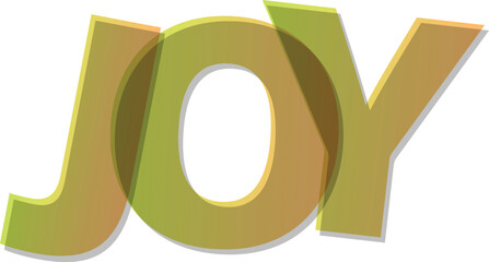 Colorful Joy Text Overlap Design Element for Optimism and Happiness