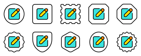 Editable edit text, type new, compose vector icon. Part of a big icon set family. Perfect for web and app interfaces, presentations, infographics, etc