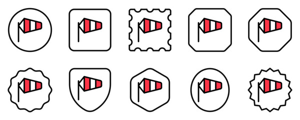Editable windsock vector icon. Part of a big icon set family. Perfect for web and app interfaces, presentations, infographics, etc