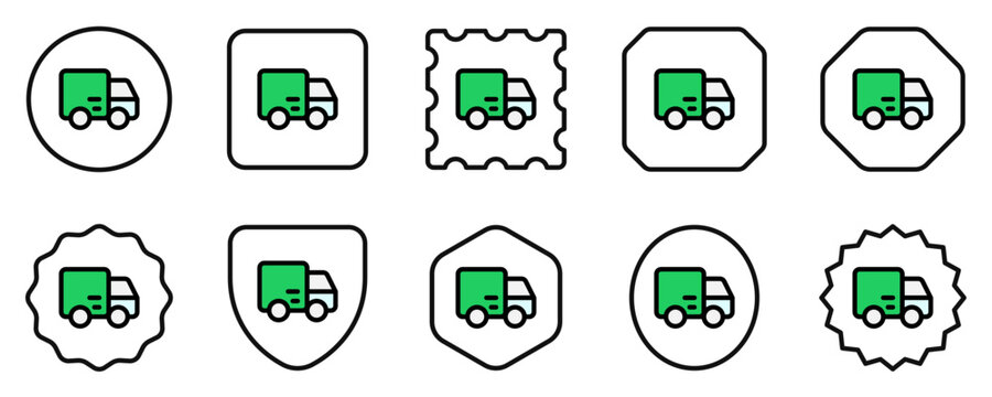 Editable delivery truck vector icon. Part of a big icon set family. Perfect for web and app interfaces, presentations, infographics, etc