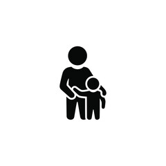 Icon illustration of a parent taking responsibility for their child