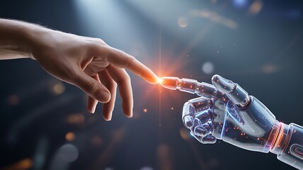 Human and Robot Finger Touch, Spark of Innovation
