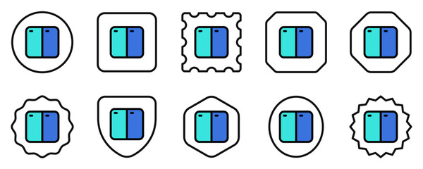 Editable vector horizontal split screens icon. Part of a big icon set family. Perfect for web and app interfaces, presentations, infographics, etc