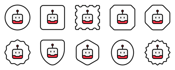 Editable robot head vector icon. Part of a big icon set family. Perfect for web and app interfaces, presentations, infographics, etc