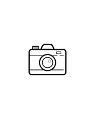 digital camera on white background