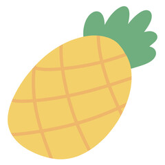 Cute pineapple fruit cartoon PNG