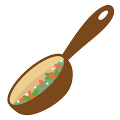 Cute cooking pan cartoon PNG