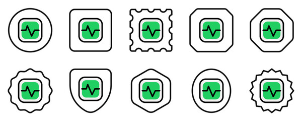 Editable vector heartbeat system status icon. Part of a big icon set family. Perfect for web and app interfaces, presentations, infographics, etc